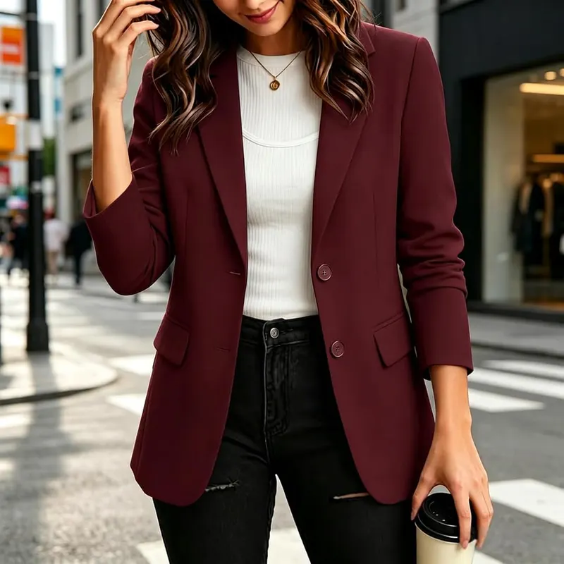 Gumipy Suit Jackets H008- Wine – Wrinkle resistant all day wear