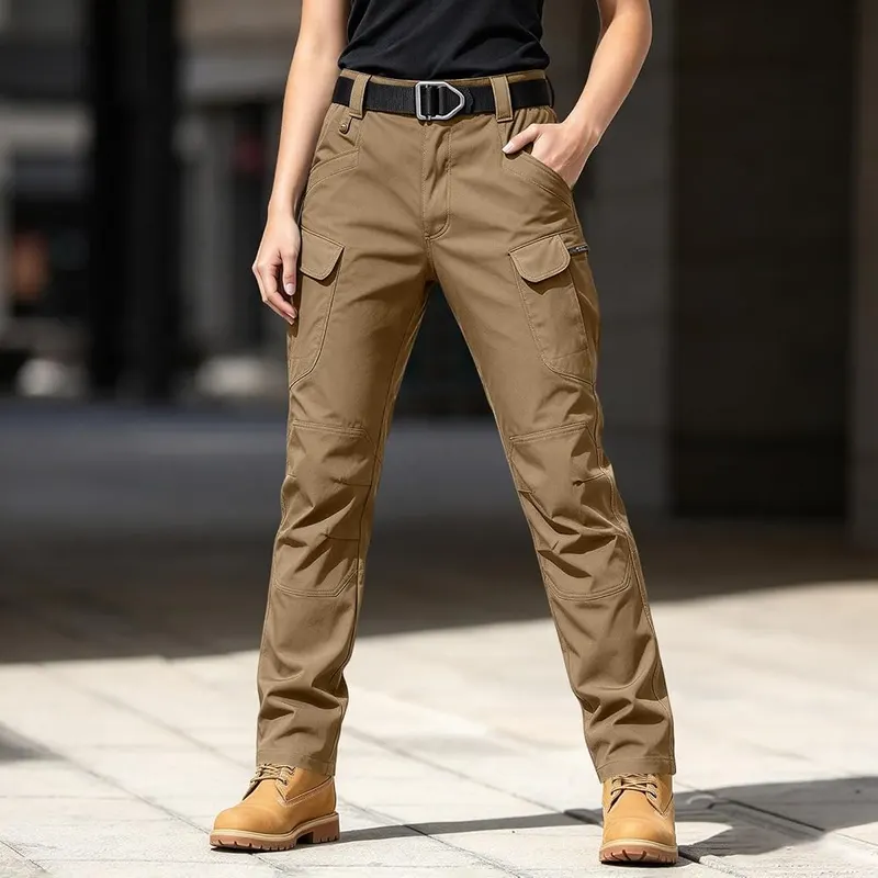 Gumipy Tactical Pants Women Stretch Quick Dry E001- Brown – Material