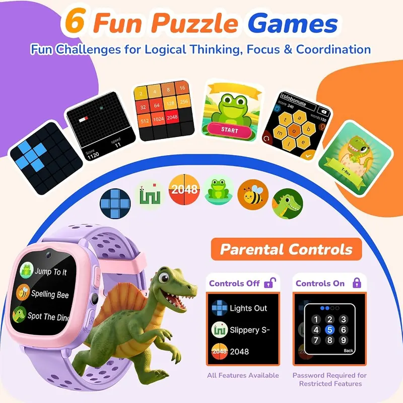 Gydom Kids Smart Watch – Password-protected parent controls