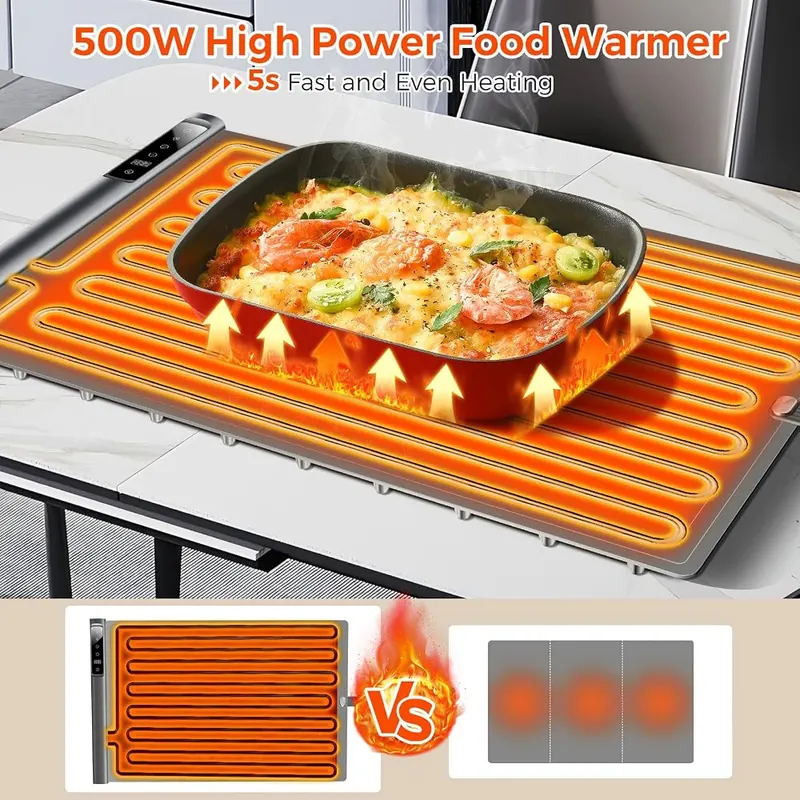 HABIUBIU Warming Mat for Food – Electric silicone food warming mat