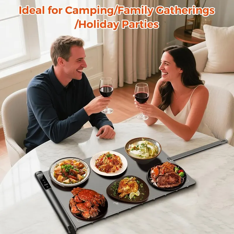 HABIUBIU Warming Mat for Food – Dark Grey color