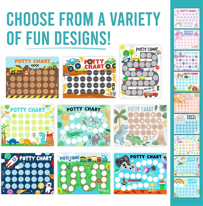 Hadley Designs 10 Potty Training Chart – 10 charts at 8.5 x 11 inches