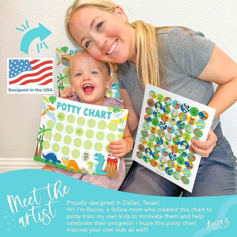 Hadley Designs 10 Potty Training Chart – 252 reward stickers across four sheets