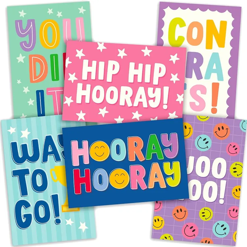 Hadley Designs 24 Congratulations Cards in Colorful Pastel 4 24 pcs