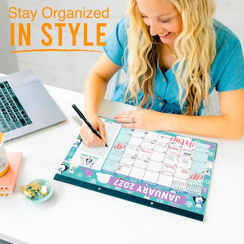 Hadley Designs Large Desk Calendar 2027 – Runs through June 2028