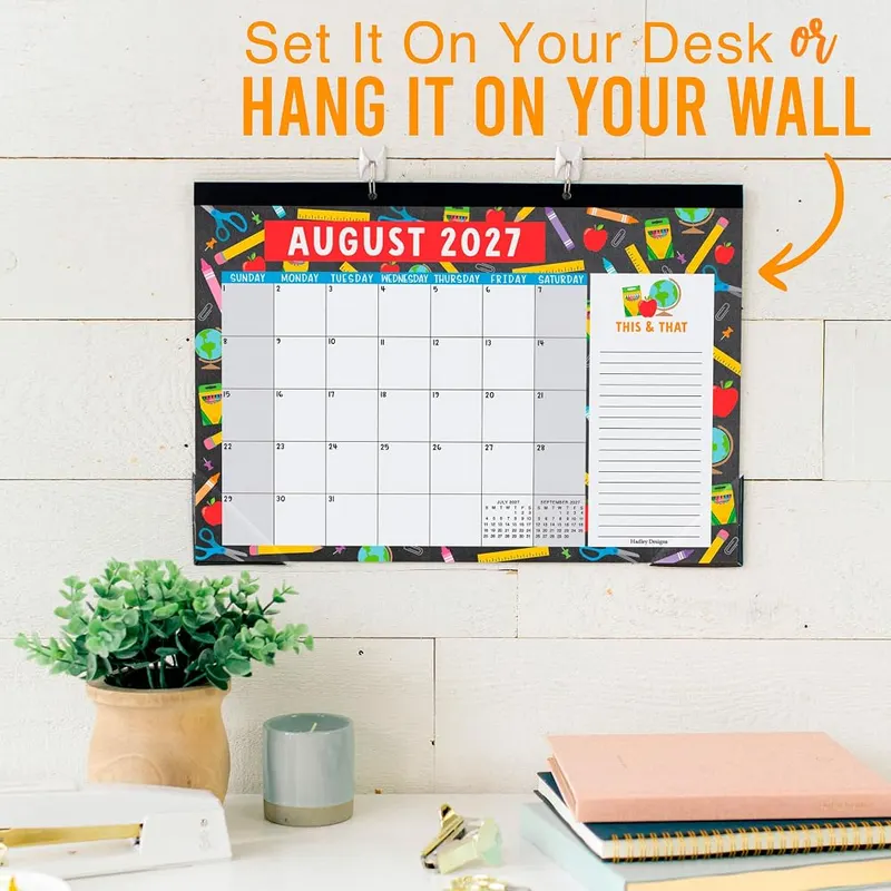 Hadley Designs Large Desk Calendar 2027 – 16 design options available