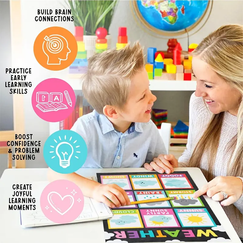 Hadley Designs Learning Posters 16-Pc Chalk Colorful – Two style options on the listing