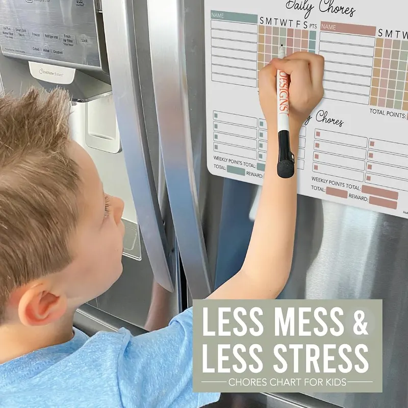 Hadley Designs Magnetic Chore Chart Boho Pastel – Built for multiple kids