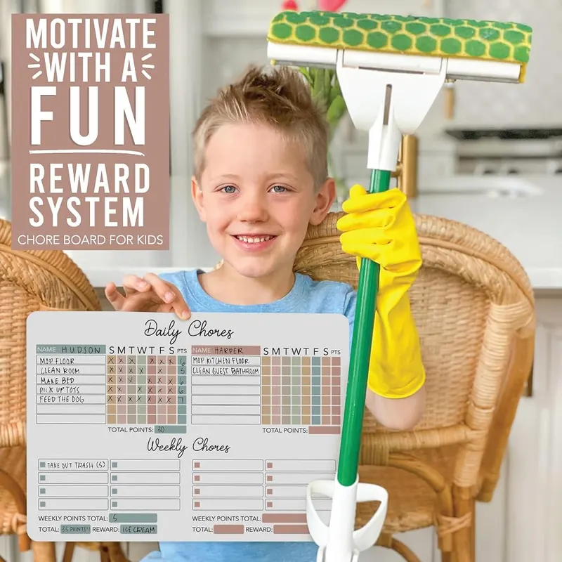Hadley Designs Magnetic Chore Chart Boho Pastel – Works for teens and adults too