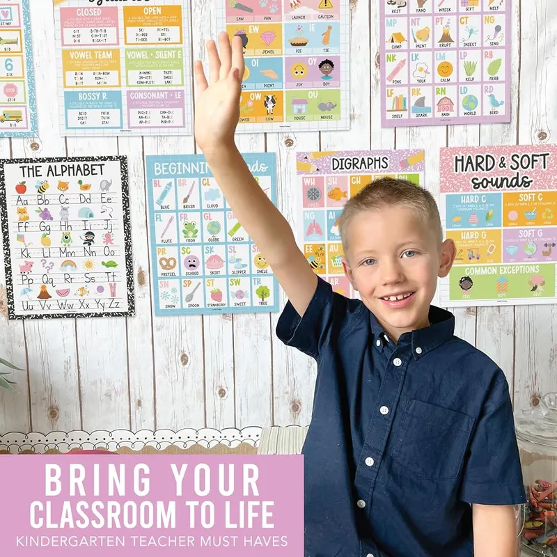 Hadley Designs Phonics Posters Composition Pastel – Blends and digraphs coverage