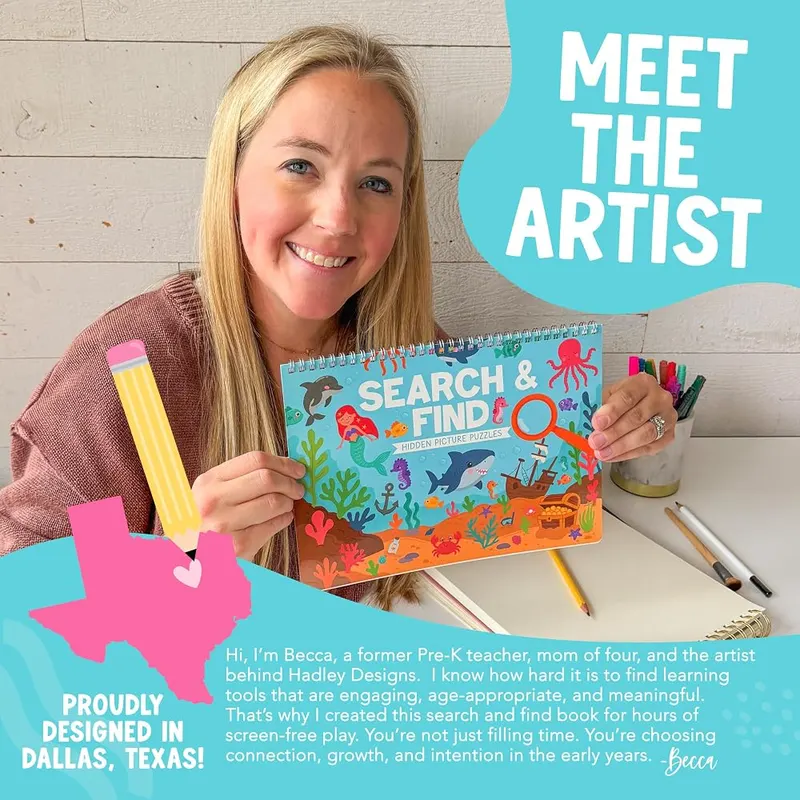 Hadley Designs Search and Find Books – 24 reusable seek-and-find pages