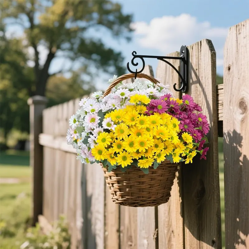 HAIDOLIANG Artificial Mums Flowers – Withstands harsh ultraviolet rays and rain