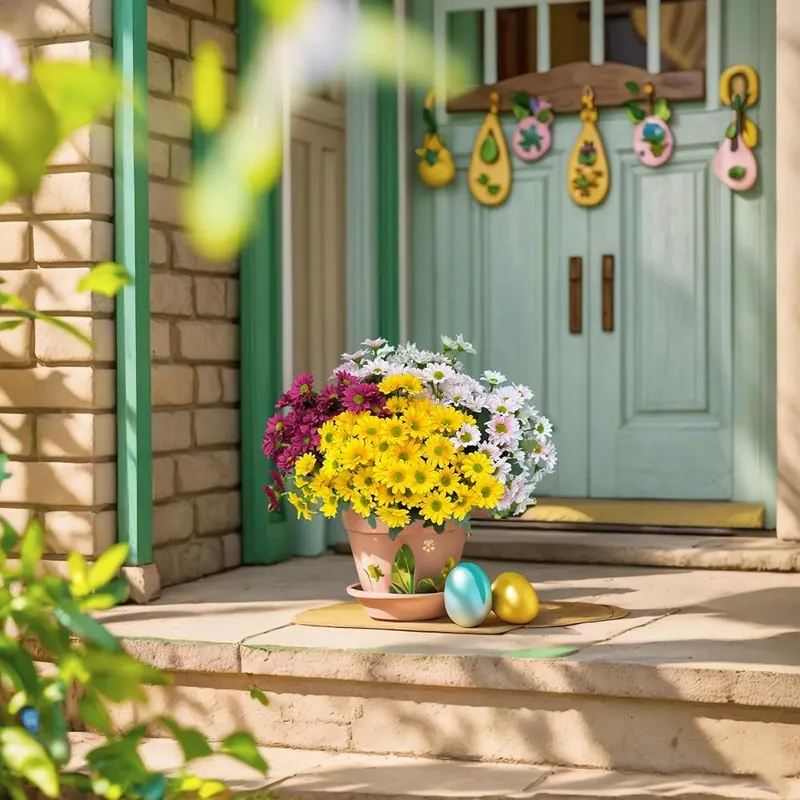 HAIDOLIANG Artificial Mums Flowers – product photo 9 of 9