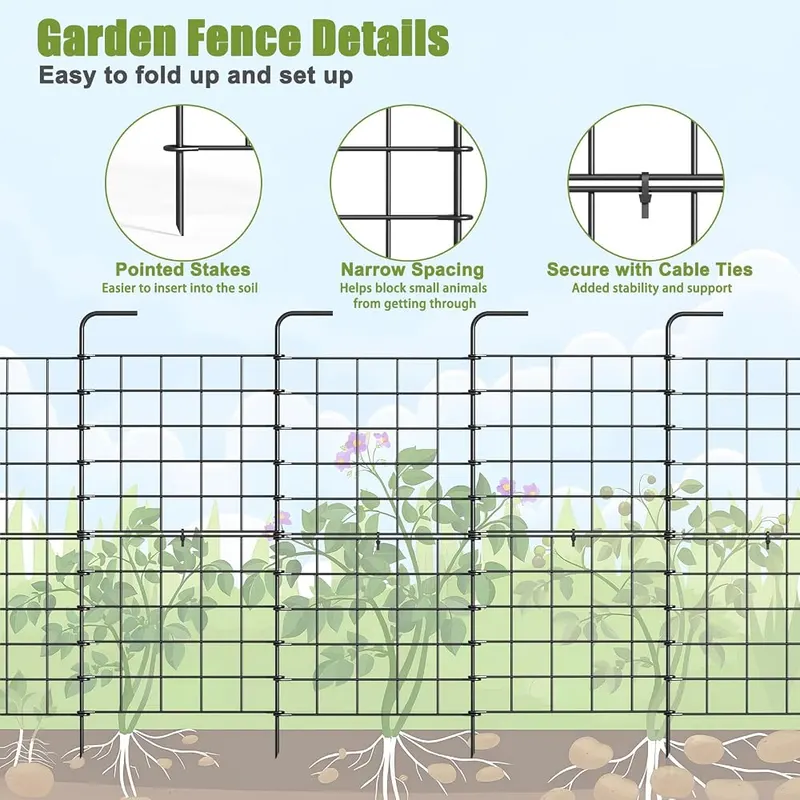 Haktessera 32 Pack Decorative Garden Fence – Twenty-two feet total length