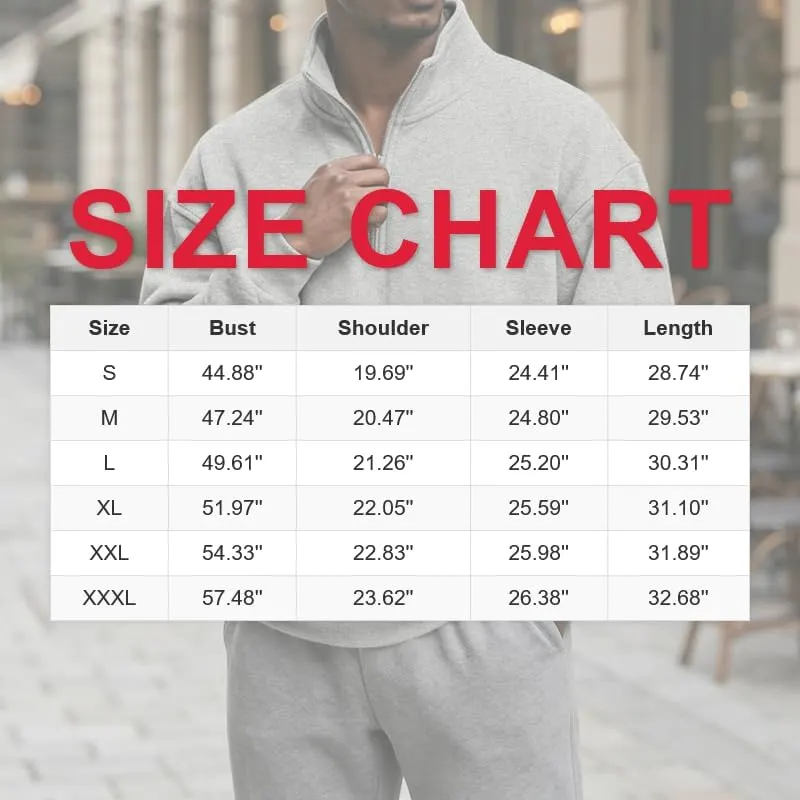Half Zip Pullover Men Lounge Warm Fleece – product photo 4 of 6