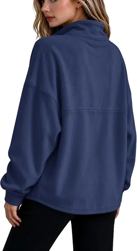Half Zip Pullover Women Mock Neck Casual – product photo 5 of 8
