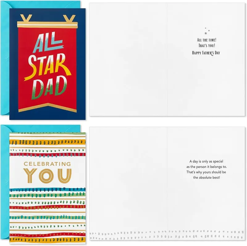 Hallmark Fathers Day Card Assortment – Assorted card pack features 24 cards, 4 each