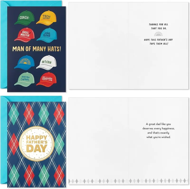 Hallmark Fathers Day Card Assortment – Father's Day greeting cards measure approximately 4