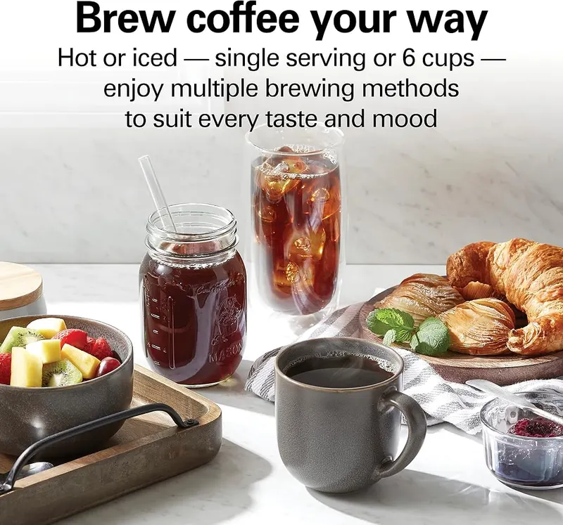 Hamilton Beach Home Barista 7-in-1 Small Coffee Maker – 7 Ways to Brew