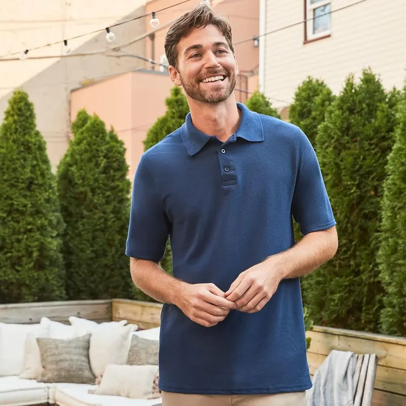 Hanes Men’s Short Sleeve X-Temp W/ FreshIQ – Classic Polo Styling