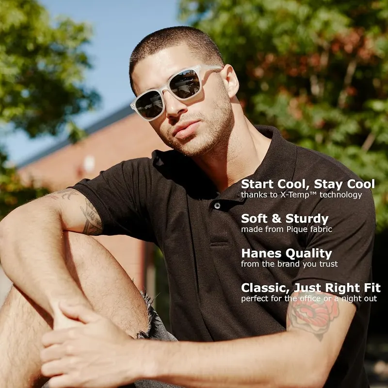 Hanes Men’s Short Sleeve X-Temp W/ FreshIQ – Everyday Easy Care
