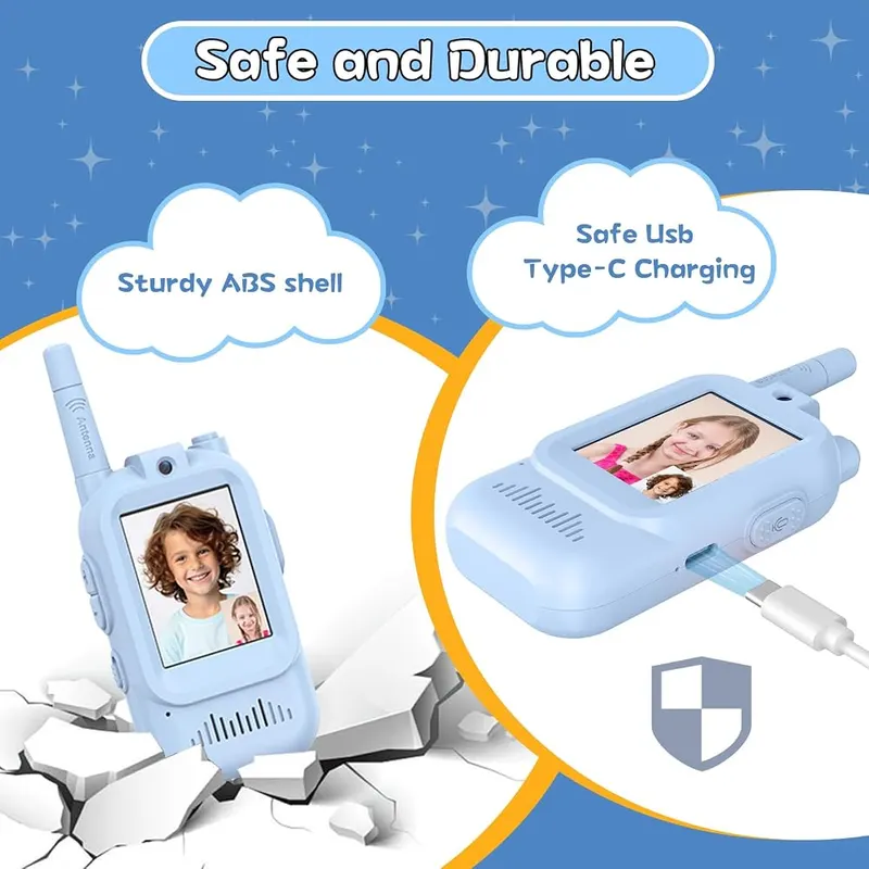 Hangrui Video Walkie Talkies – Rechargeable USB Type-C battery