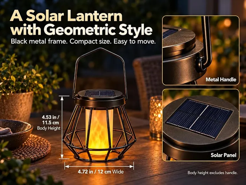 Hansang Solar Lantern Outdoor Lights – Durable Design for Wind, Rain & Frost