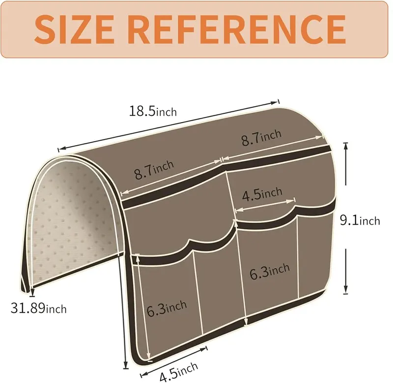 HAOMAIJIA Sofa Armrest Organizer – NON-Slip design：Our adjustable armrest organizer can fit any