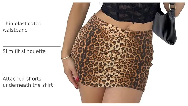 HAOYUAN Leopard Cheetah Skirt – product photo 4 of 7