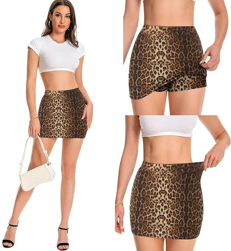 HAOYUAN Leopard Cheetah Skirt – product photo 6 of 7