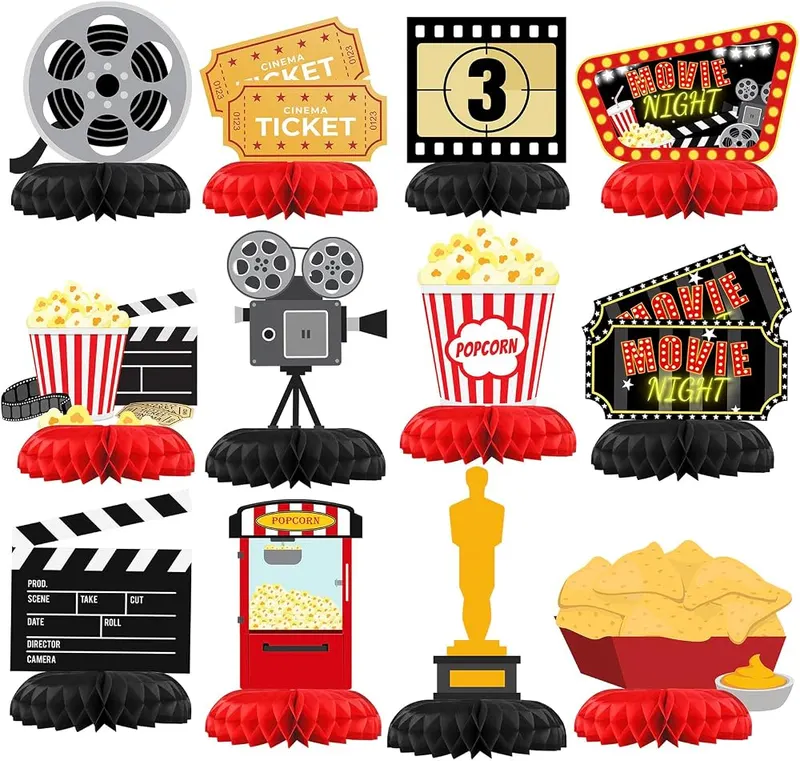 HaPiBiDesign Movie Night Birthday Party Decorations in Movie Night