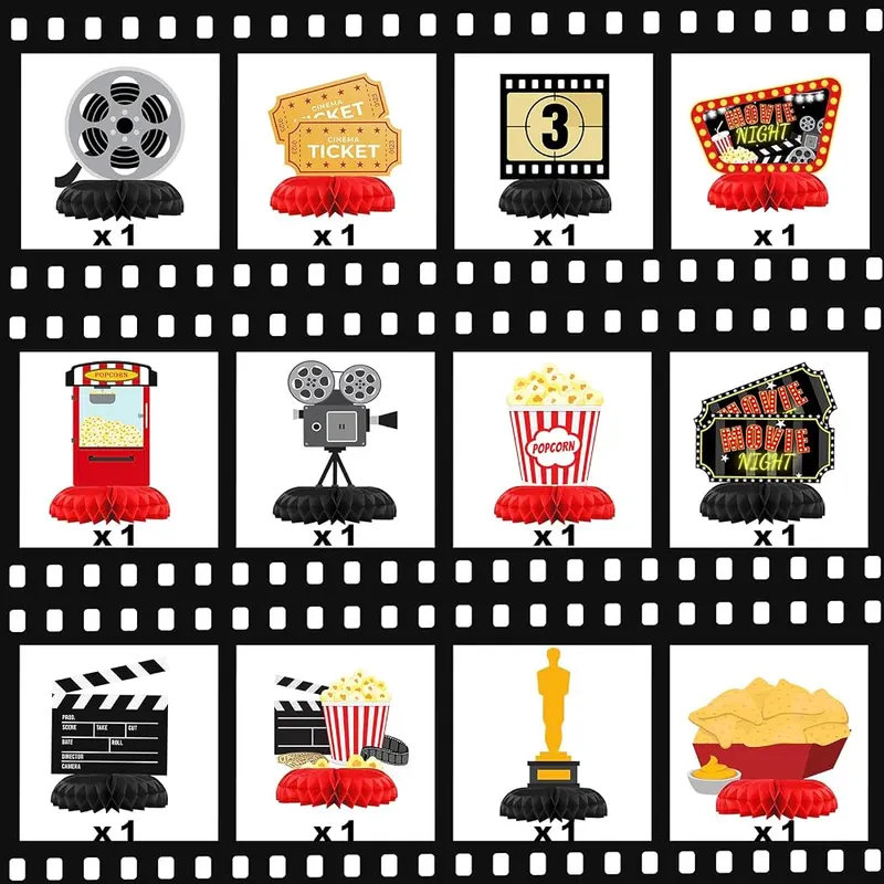 HaPiBiDesign Movie Night Birthday Party Decorations – Ample Quantity and Perfect Sizes