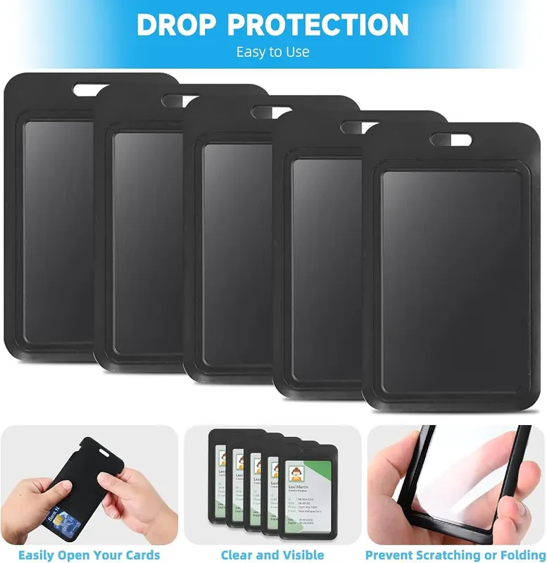 happyhbt 5 Pcs ID Badge Holder – Suitable for Carrying