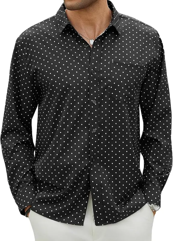 Hardaddy Men’s Pattern Long Sleeve Button Down