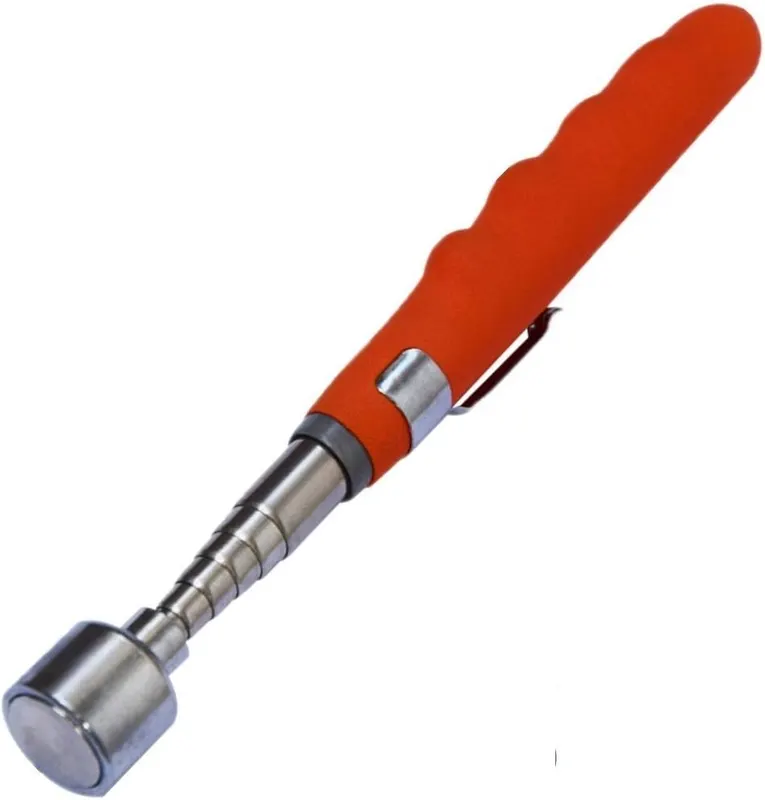 HARDK Telescoping Magnetic Pick Up Tool Extendable Orange in Orange