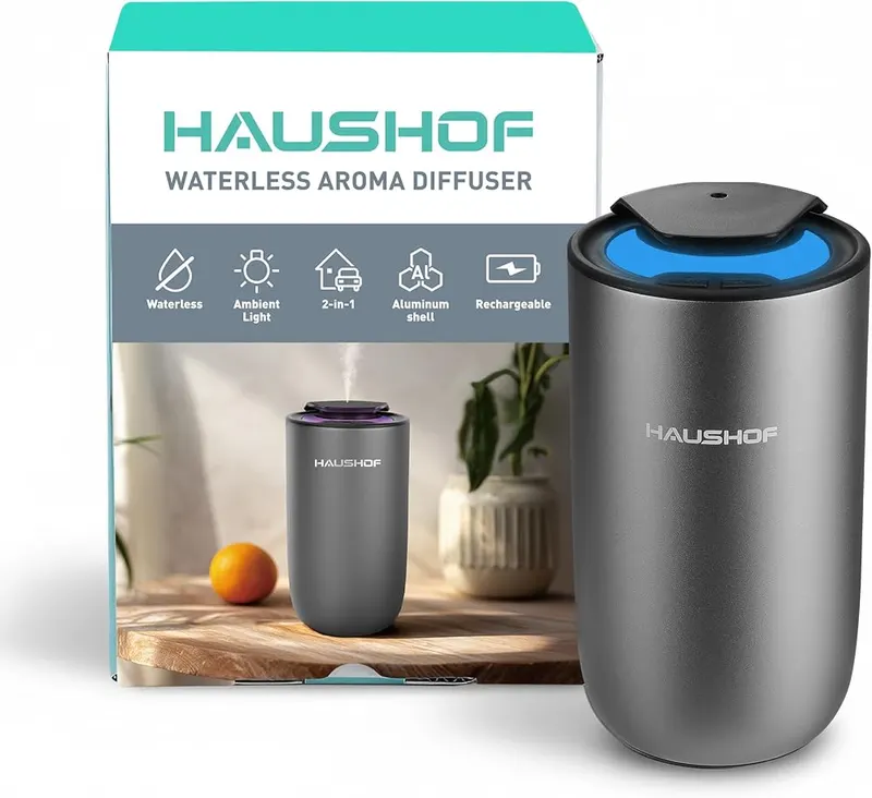 HAUSHOF Waterless Essential Oil Diffuser in Slivery