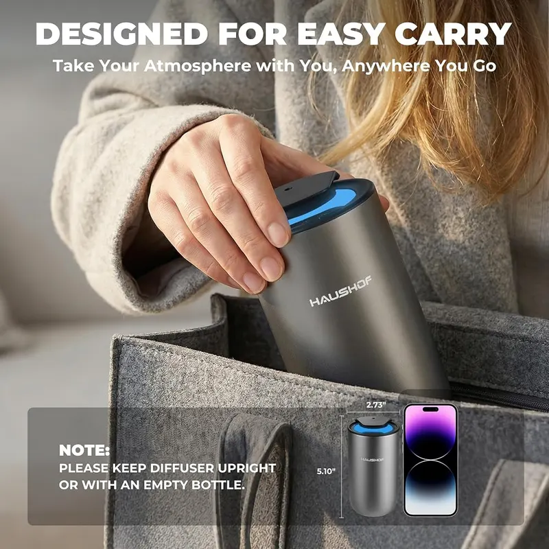 HAUSHOF Waterless Essential Oil Diffuser – Waterless nano mist diffusion