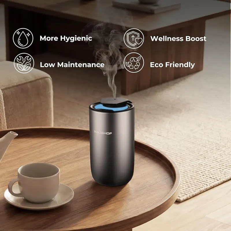 HAUSHOF Waterless Essential Oil Diffuser – 2000mAh rechargeable battery