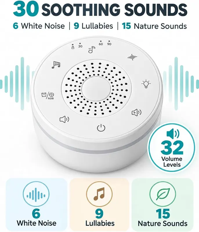 hazen Portable White Noise Machine – Pocket-sized rechargeable sound machine