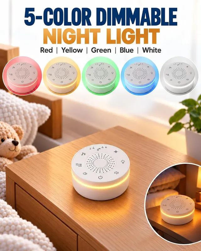 hazen Portable White Noise Machine – Thirty, sixty and ninety-minute timers