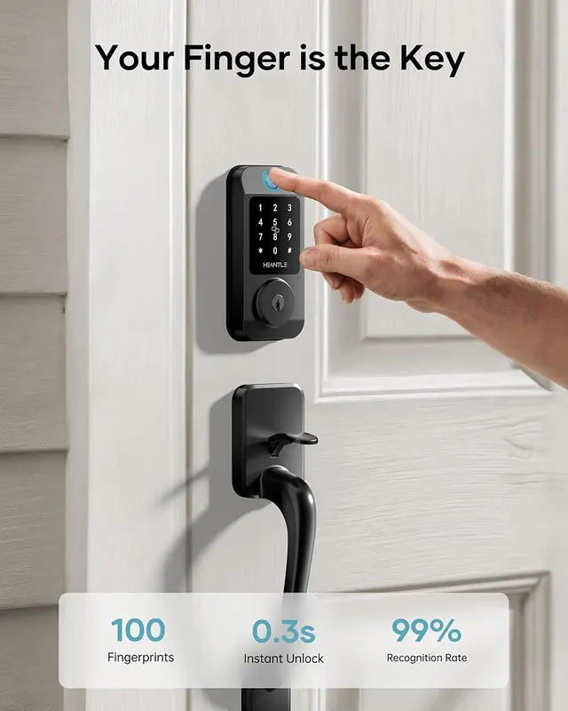HEANTLE Wi-Fi Front Door Lock Set – Two options on the listing