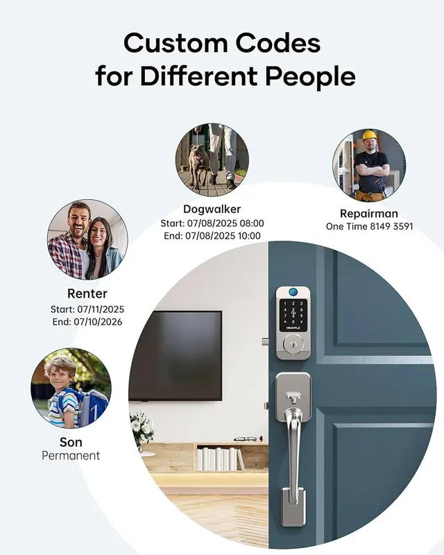 HEANTLE Wi-Fi Front Door Lock Set – product photo 9 of 9