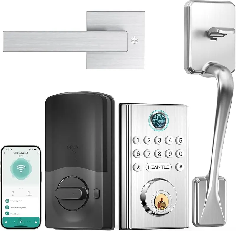 HEANTLE WiFi Smart Door Lock Set