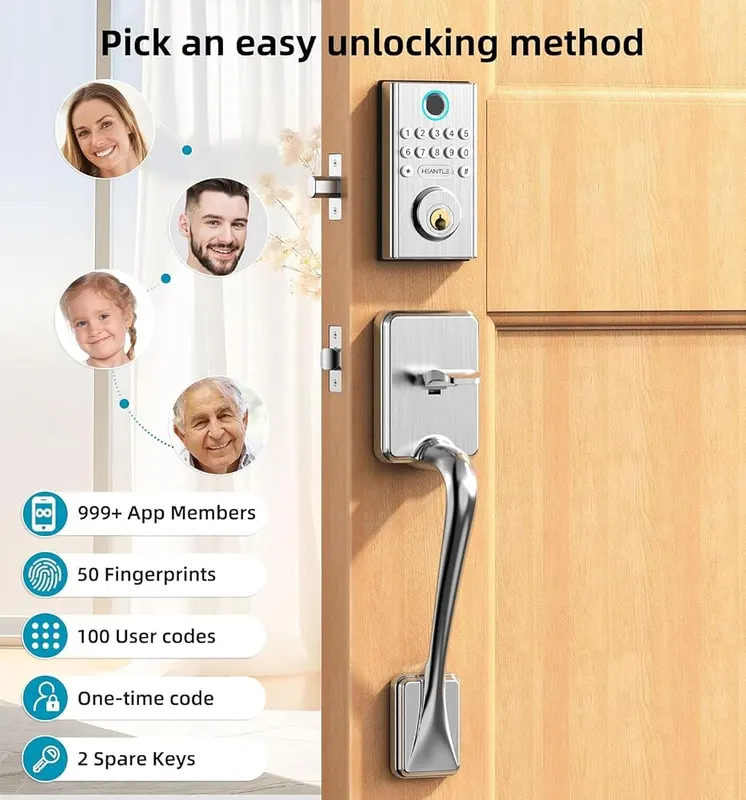 HEANTLE WiFi Smart Door Lock Set – product photo 7 of 9