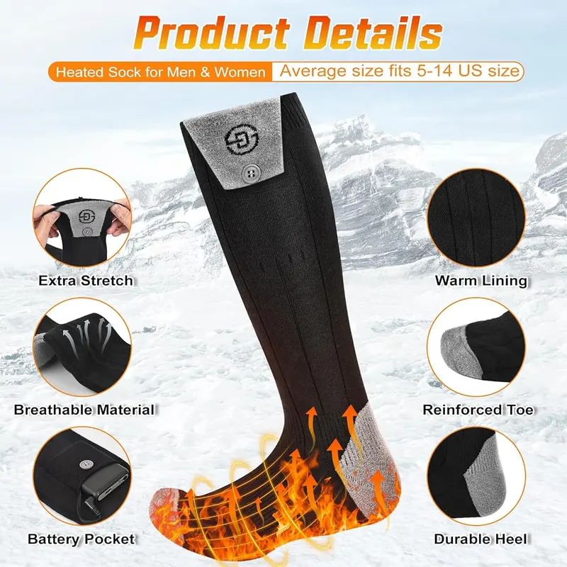 ChieAdt Heated Socks – Suitable for outdoor winter sports
