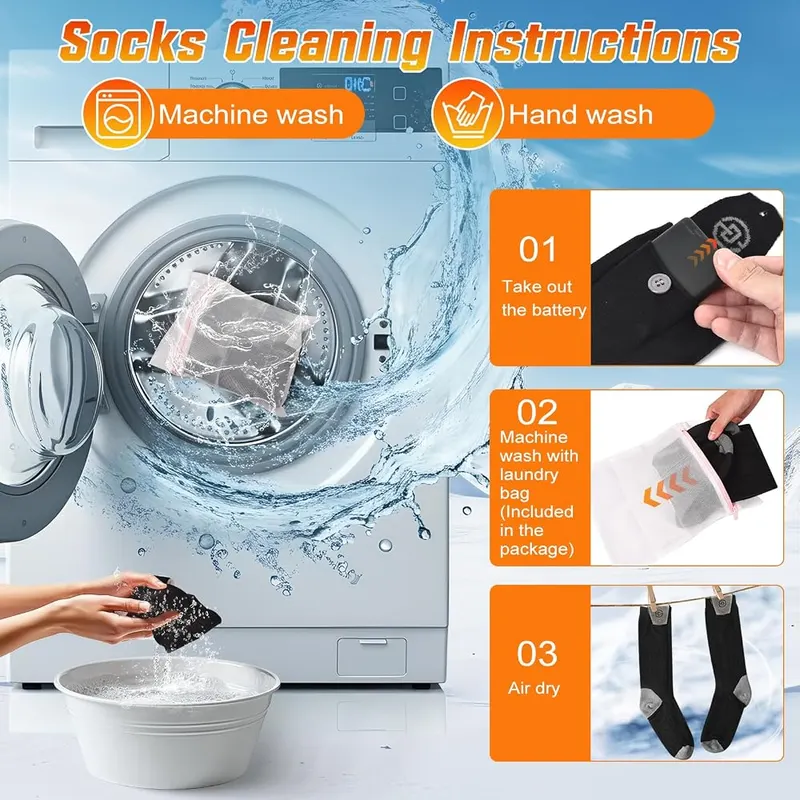 ChieAdt Heated Socks – Washable fabric construction