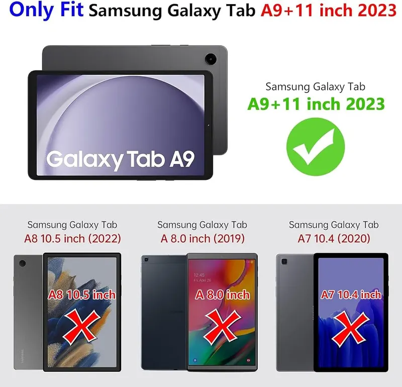 Herize Case for Galaxy Tab A9 Plus – Compatible with Galaxy Tab A9+ 11 inch 2022