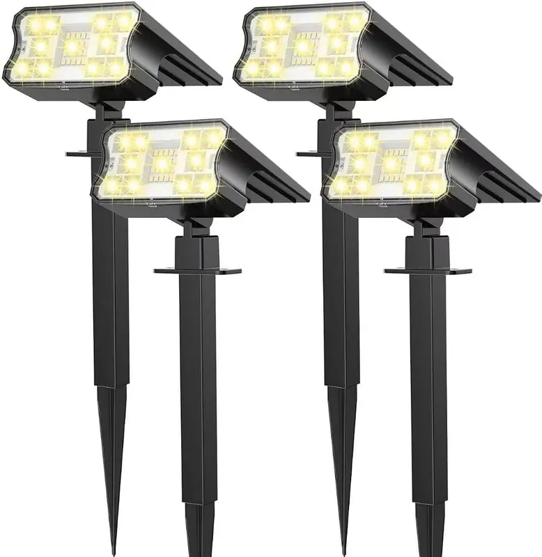 HGGH Solar Lights Outdoor Waterproof IP67 in Warm White