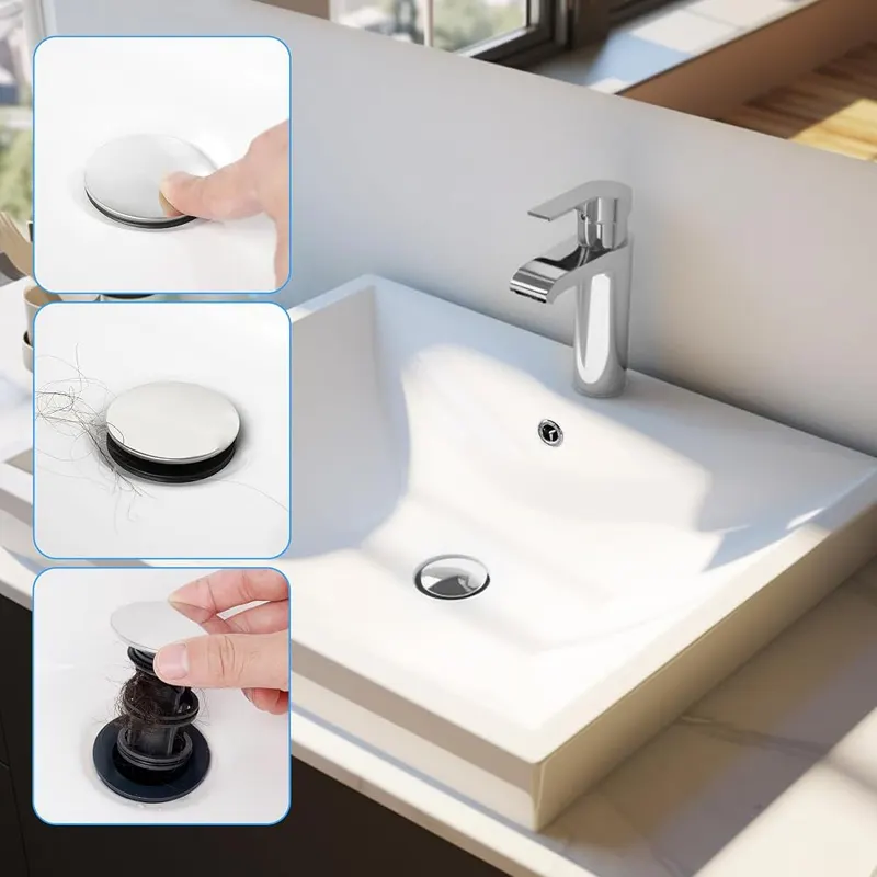 Hibbent 10 Pack Universal Bathroom Sink Drain – product photo 8 of 8