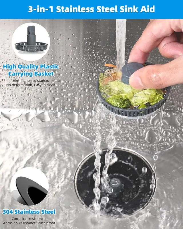 Hibbent 2 Pack Upgraded 3-in-1 Kitchen Sink – product photo 2 of 8